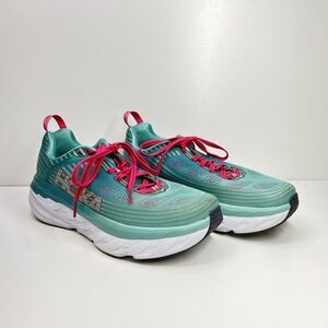 Hoka One One Bondi 6 women Running Shoes Turquoise Pink 1019270 CGSL Size 9